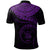 Niue Polynesian Custom Polo Shirt Niue Waves (Purple) - Polynesian Pride