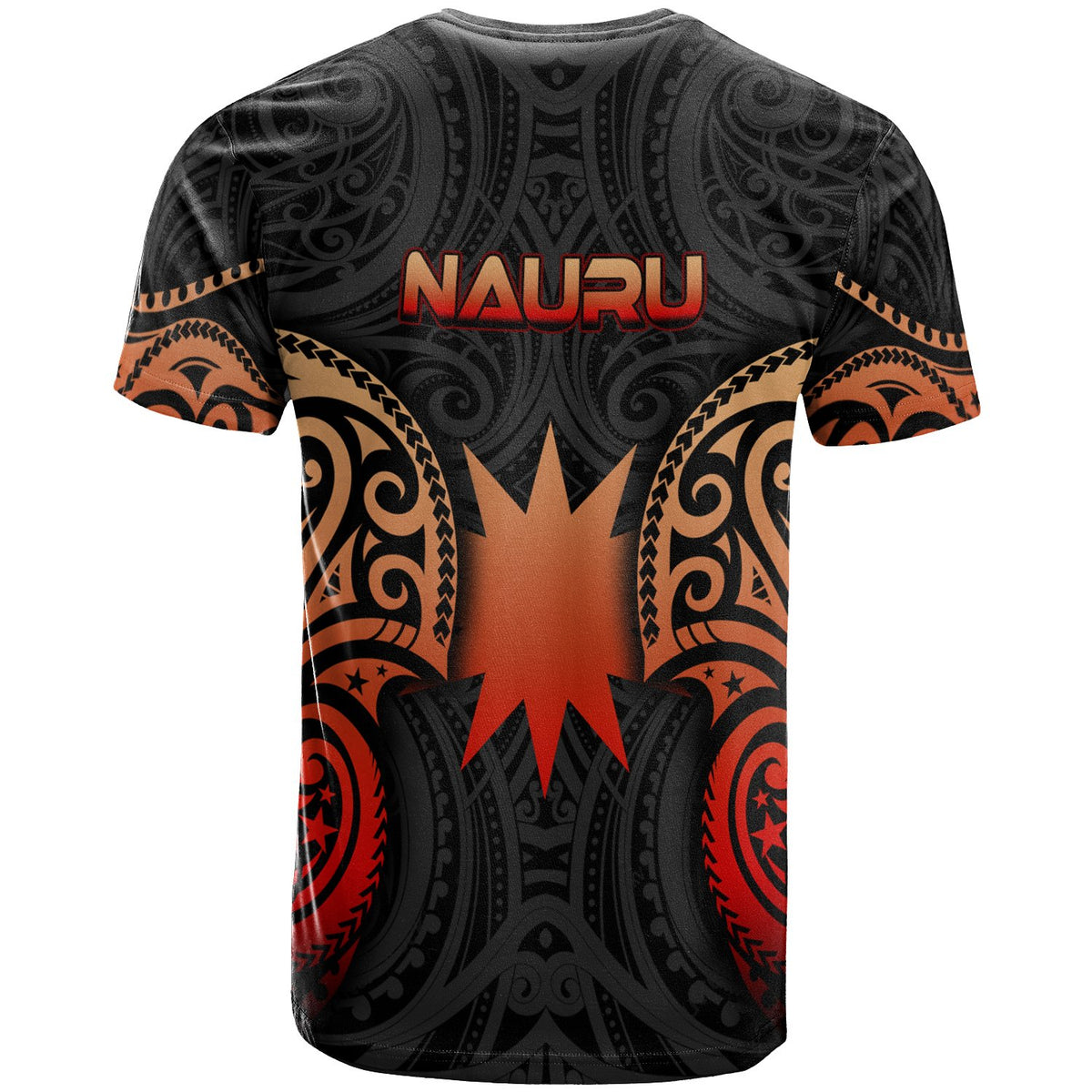 Nauru Polynesian Custom T Shirt Spirit Red Version - Polynesian Pride