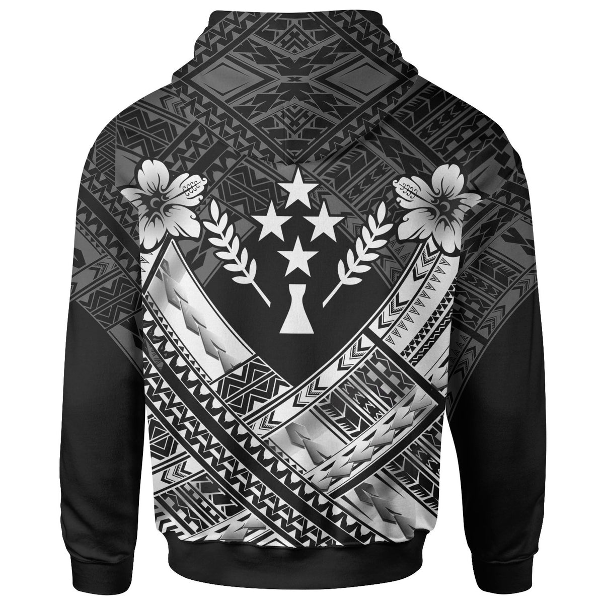 Kosrae Polynesian Custom Hoodie Kosrae White Camisole Hibiscus Style - Polynesian Pride