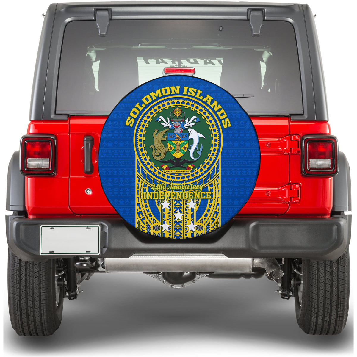 Solomon Islands Independence Anniversary 44th Years Spare Car Tire - LT12 - Polynesian Pride