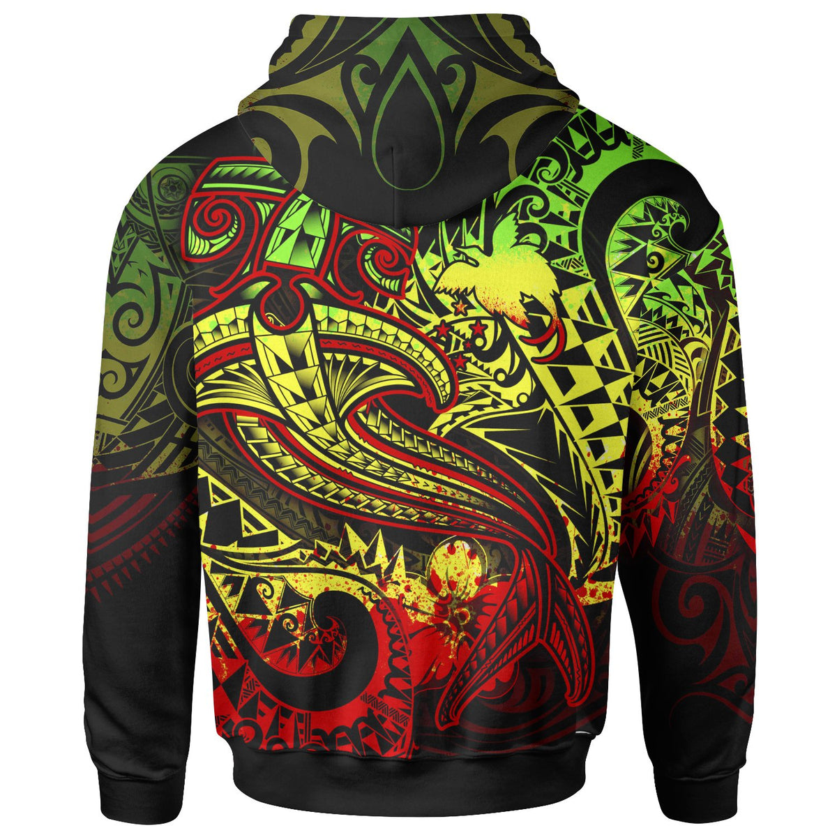 Papua New Guinea Hoodie Reggae Shark Polynesian Tattoo - Polynesian Pride