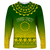 (Custom Personalised) Cook Islands Turtle With Tribal Long Sleeve Shirt - LT12 Unisex Green - Polynesian Pride