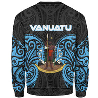 Vanuatu Polynesian Custom Personalised Sweater - Spirit Style Blue - Polynesian Pride