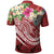 Kosrae Polynesian Polo Shirt Summer Plumeria (Red) - Polynesian Pride