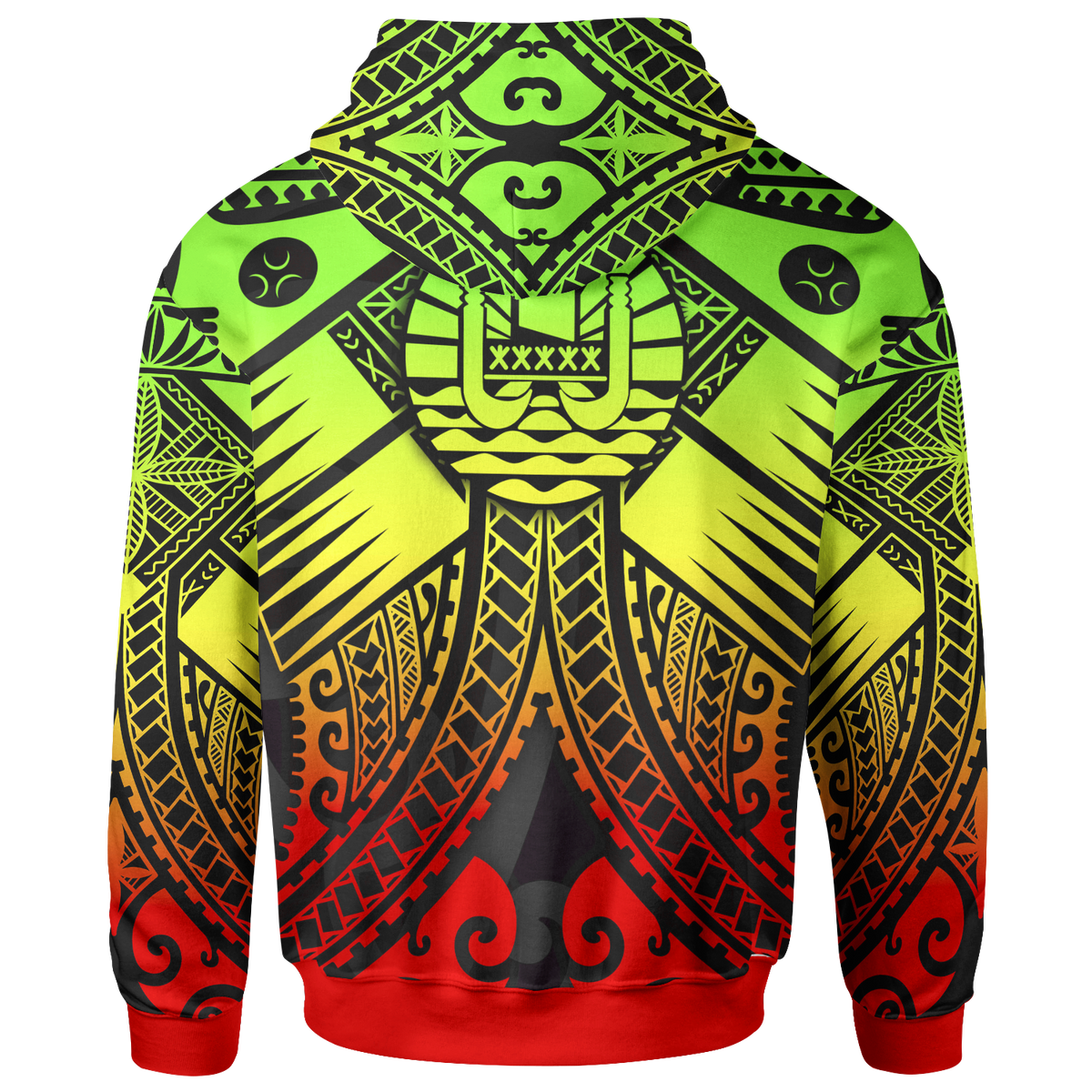 Tahiti Hoodie Reggae Seal with Polynesian Tattoo - Polynesian Pride