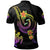 Tahiti Custom Polo Shirt Plumeria Flowers with Spiral Patterns - Polynesian Pride