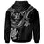 Niue Custom Zip up Hoodie White Turtle - Polynesian Pride