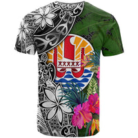 Tahiti Custom T Shirt Turtle Plumeria Banana Leaf - Polynesian Pride