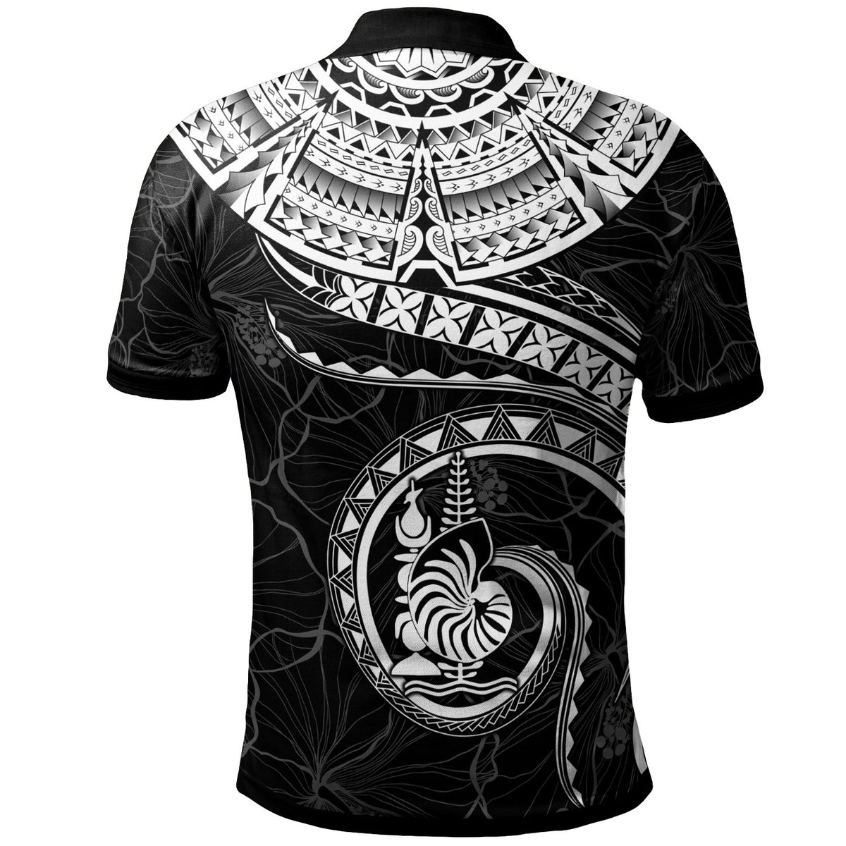 New Caledonia Polynesian Custom Polo Shirt Polynesian Waves (White) - Polynesian Pride