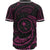 Chuuk Polynesian Baseball Shirt - Pink Tribal Wave - Polynesian Pride