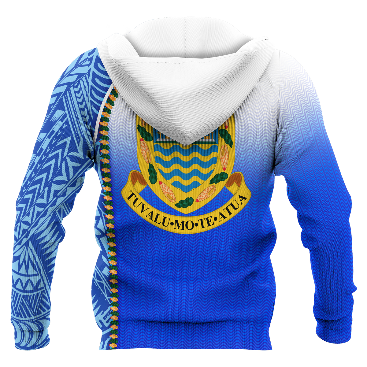 Tuvalu All Over Hoodie Ocean Waves - Polynesian Pride