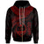 Guam Polynesian Zip up Hoodie Guam Waves (Red) Unisex Red - Polynesian Pride