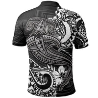 Pohnpei Polo Shirt White Shark Polynesian Tattoo - Polynesian Pride