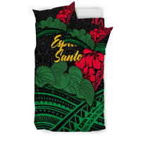 Vanuatu Espiritu Santo Bedding Set - Kava With Hibiscus - LT12 - Polynesian Pride