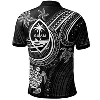 Guam Custom Polo Shirt White Turtle - Polynesian Pride