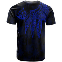 Vanuatu Custom T Shirt Polynesian Wings (Blue) - Polynesian Pride