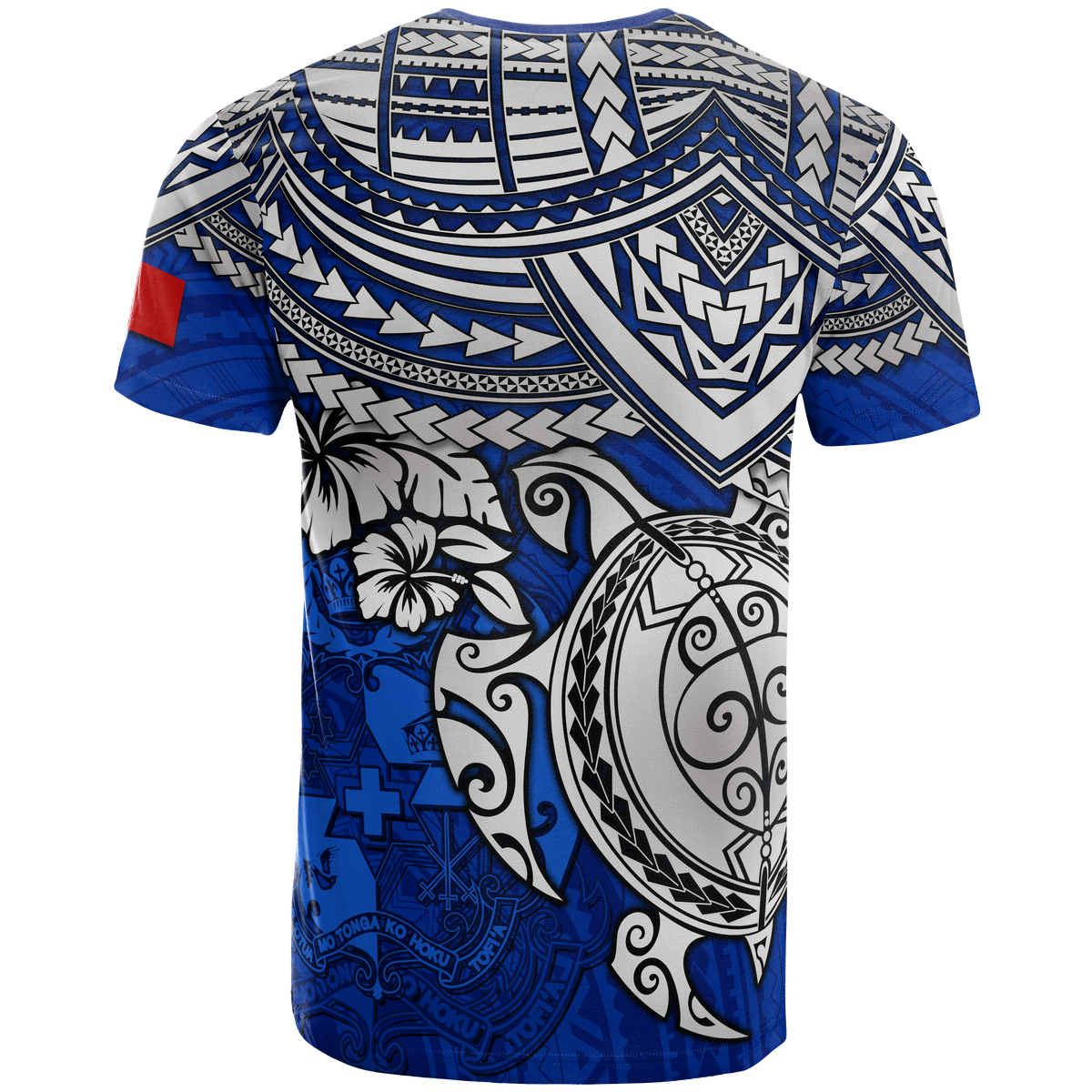 Tonga T Shirt Tonga Tonga Coat of Arms Turtle Hibiscus Blue - Polynesian Pride