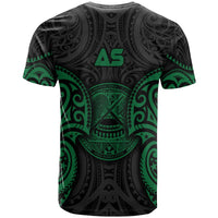 American Samoa Polynesian T Shirt American Samoa Spirit Green - Polynesian Pride