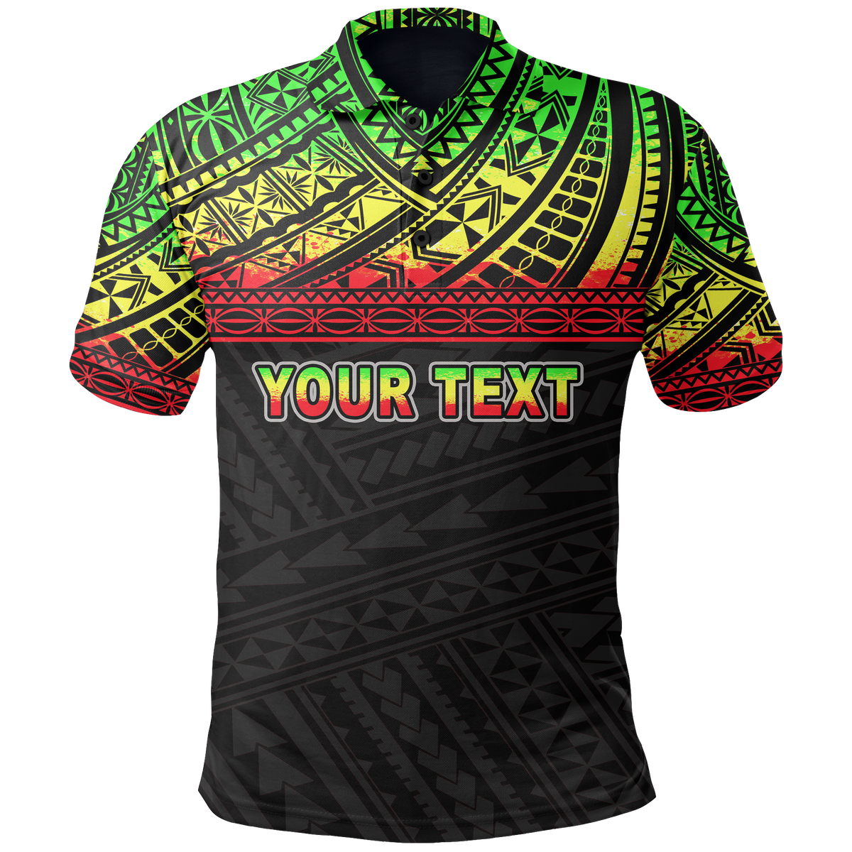 Poly Custom Polo Shirt Polynesian Reggae Version - Polynesian Pride
