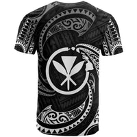 Polynesian Hawaii Custom T Shirt White Tribal Wave - Polynesian Pride
