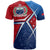 Samoa T Shirt Samoan Flag with Polynesian Patterns - Polynesian Pride