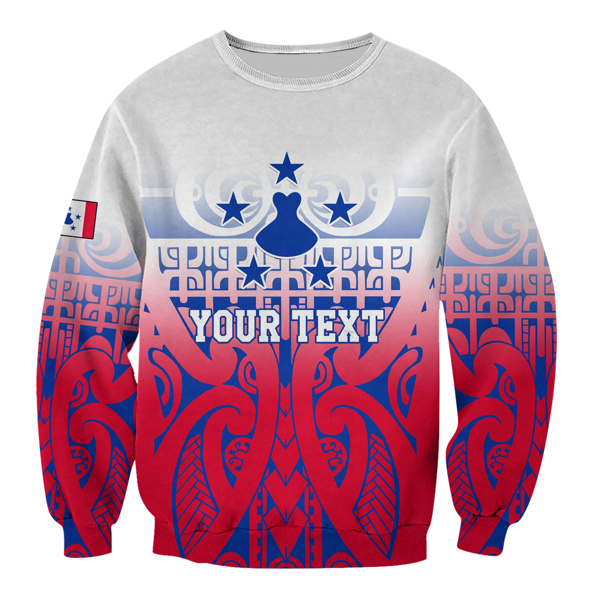 (Custom Personalised) Austral Islands Tribal Tattoo Sweatshirt - LT12 Unisex Red - Polynesian Pride