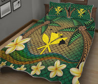 Kanaka Maoli (Hawaiian) Quilt Bed Set - Lauhala Tropical Plumeria Coconut Tree Polynesian LT4 - Polynesian Pride