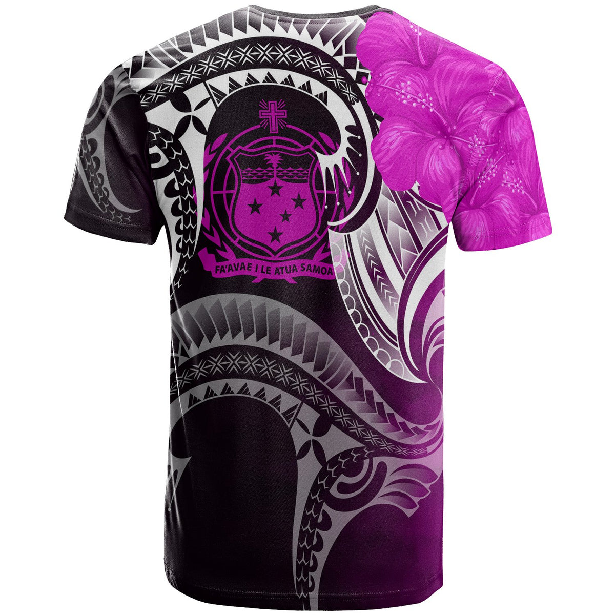 Samoa T Shirt Samoan Seal Wave Style (Pink) - Polynesian Pride