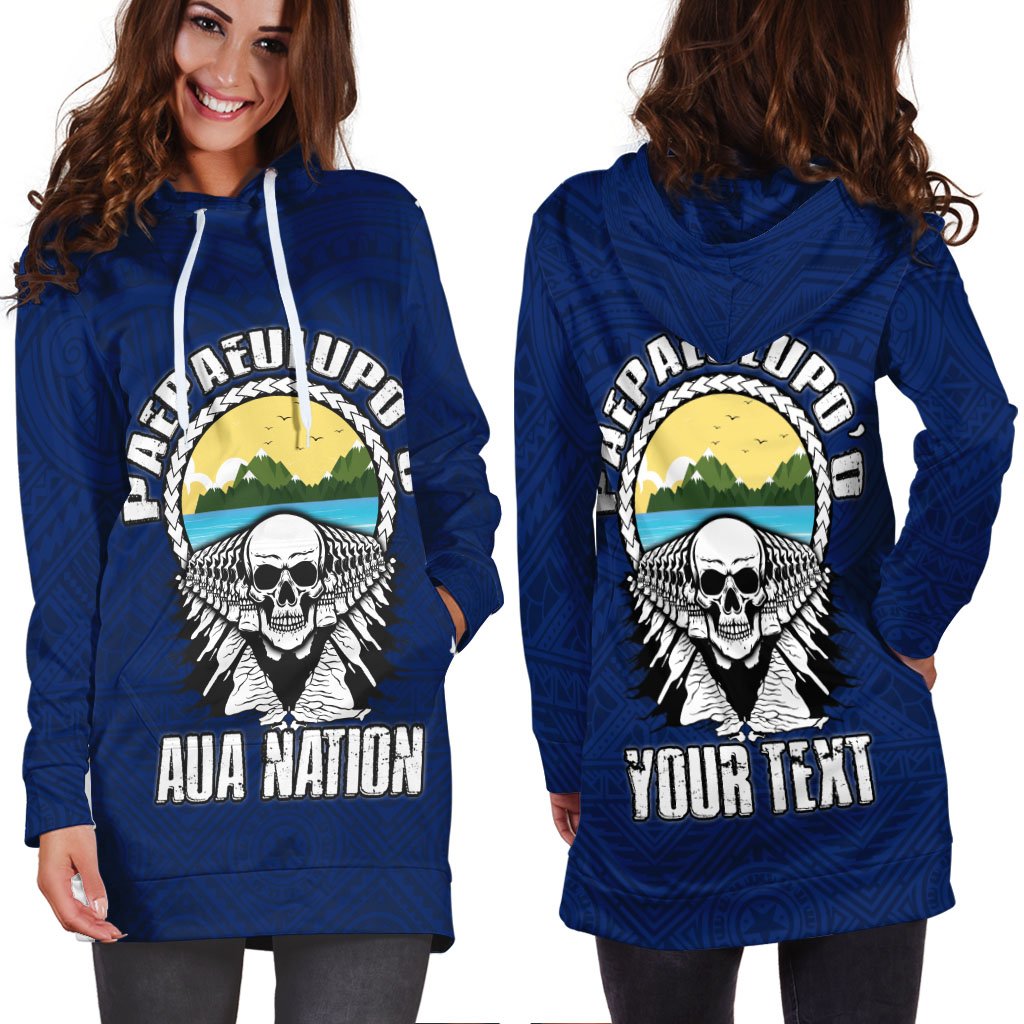 American Samoa Custom Personalised Women's Hoodie Dress - Paepaeulupo'o Aua (Ver 2) - Polynesian Pride