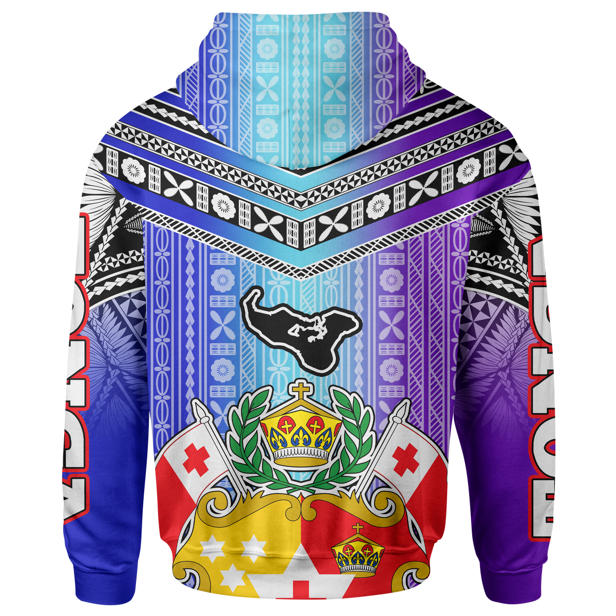 Tonga Polynesian Zip up Hoodie Colorful Style - Polynesian Pride
