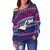 American Samoa Christmas Women Off Shoulder Sweater - Ugly Christmas - LT12 - Polynesian Pride