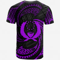 Pohnpei Micronesia T Shirt Purple Tribal Wave - Polynesian Pride