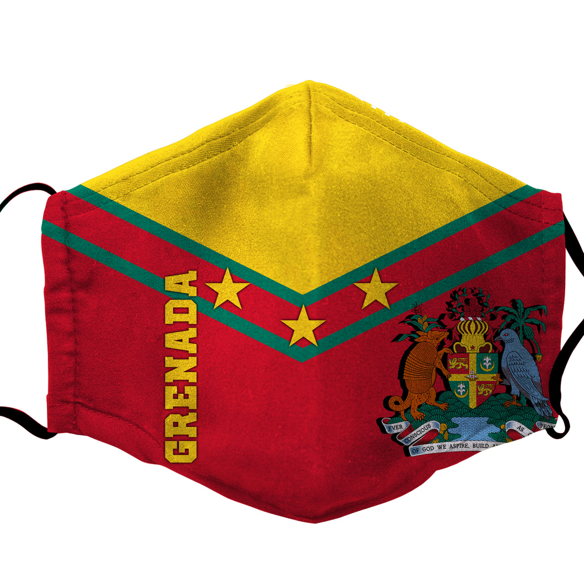 Grenada Face Mask - Proud Grenadian - LT12 Red - Polynesian Pride