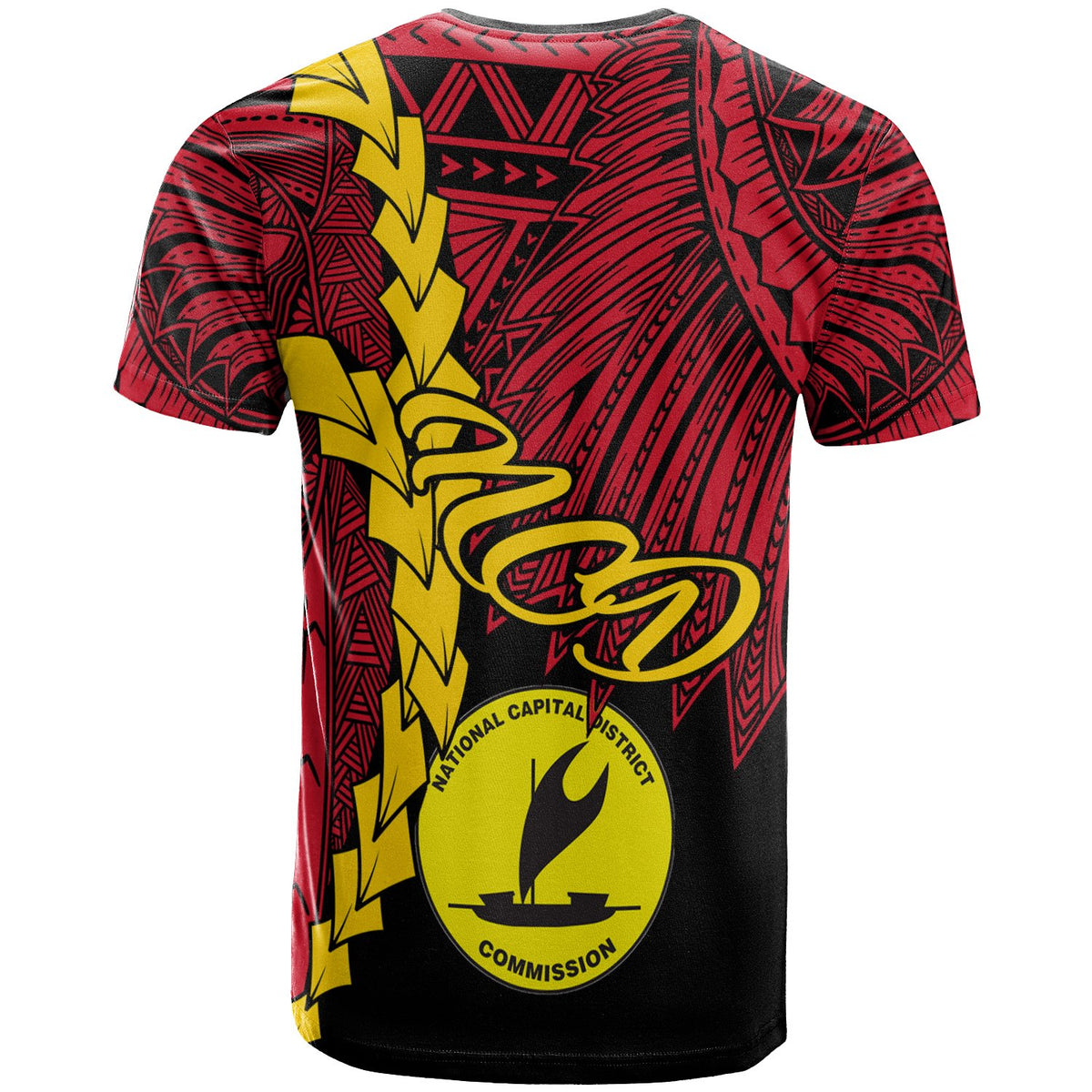 Papua New Guinea National Capital District Province Polynesian T Shirt Tribal Wave Tattoo - Polynesian Pride