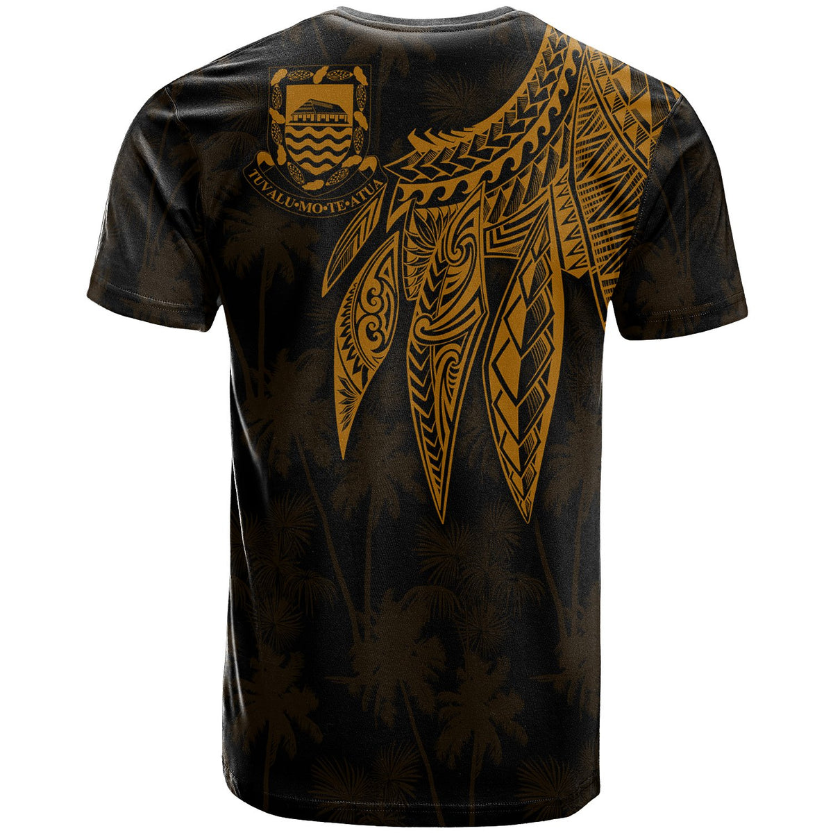 Tuvalu T Shirt Polynesian Wings (Golden) - Polynesian Pride
