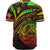 American Samoa Baseball Shirt - Reggae Color Cross Style - Polynesian Pride