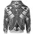 Chuuk Custom Zip up Hoodie White Seal with Polynesian Tattoo - Polynesian Pride