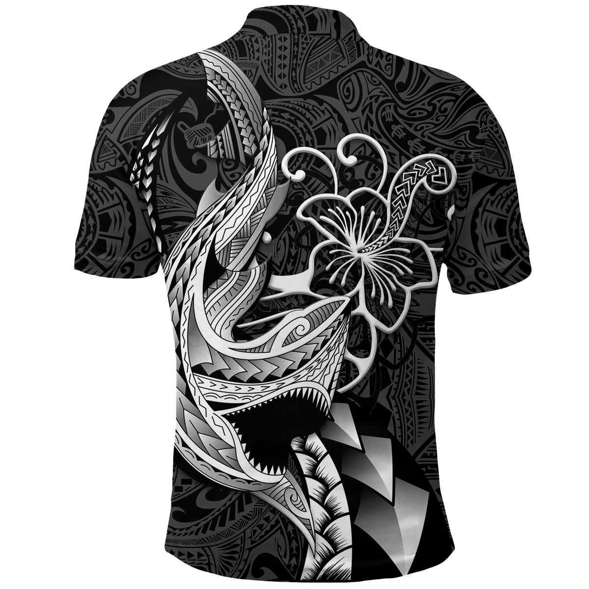 Polynesian Shark Tattoo Hawaii Tribal Polo Shirt LT12 - Polynesian Pride