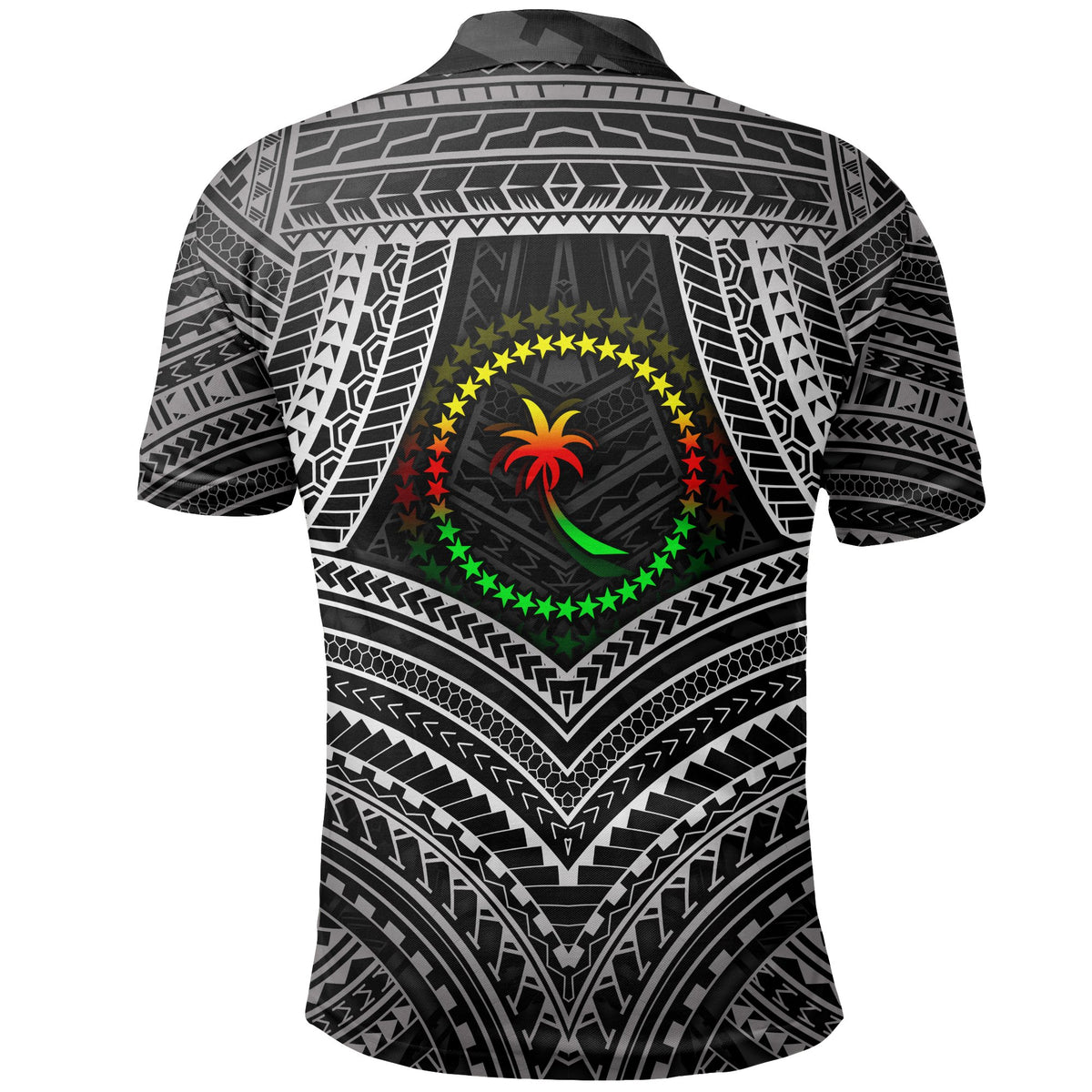 Chuuk Polynesian Polo Shirt Truk Flag Reggae Color - Polynesian Pride
