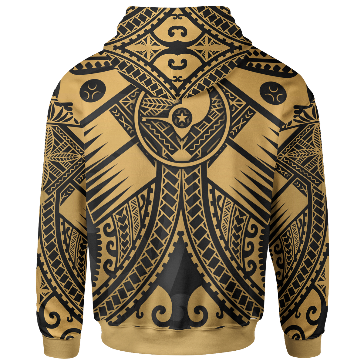 YAP Hoodie Gold Seal with Polynesian Tattoo - Polynesian Pride