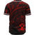 Solomon Islands Baseball Shirt - Red Color Cross Style - Polynesian Pride