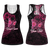 (Custom Personalised) Breast Cancer Pink Ribbon Butterfly Polynesian Black Version Hollow Tank Top - LT12 Female Black - Polynesian Pride