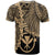 Hawaii Polynesian T Shirt Tribal Wave Tattoo Gold - Polynesian Pride