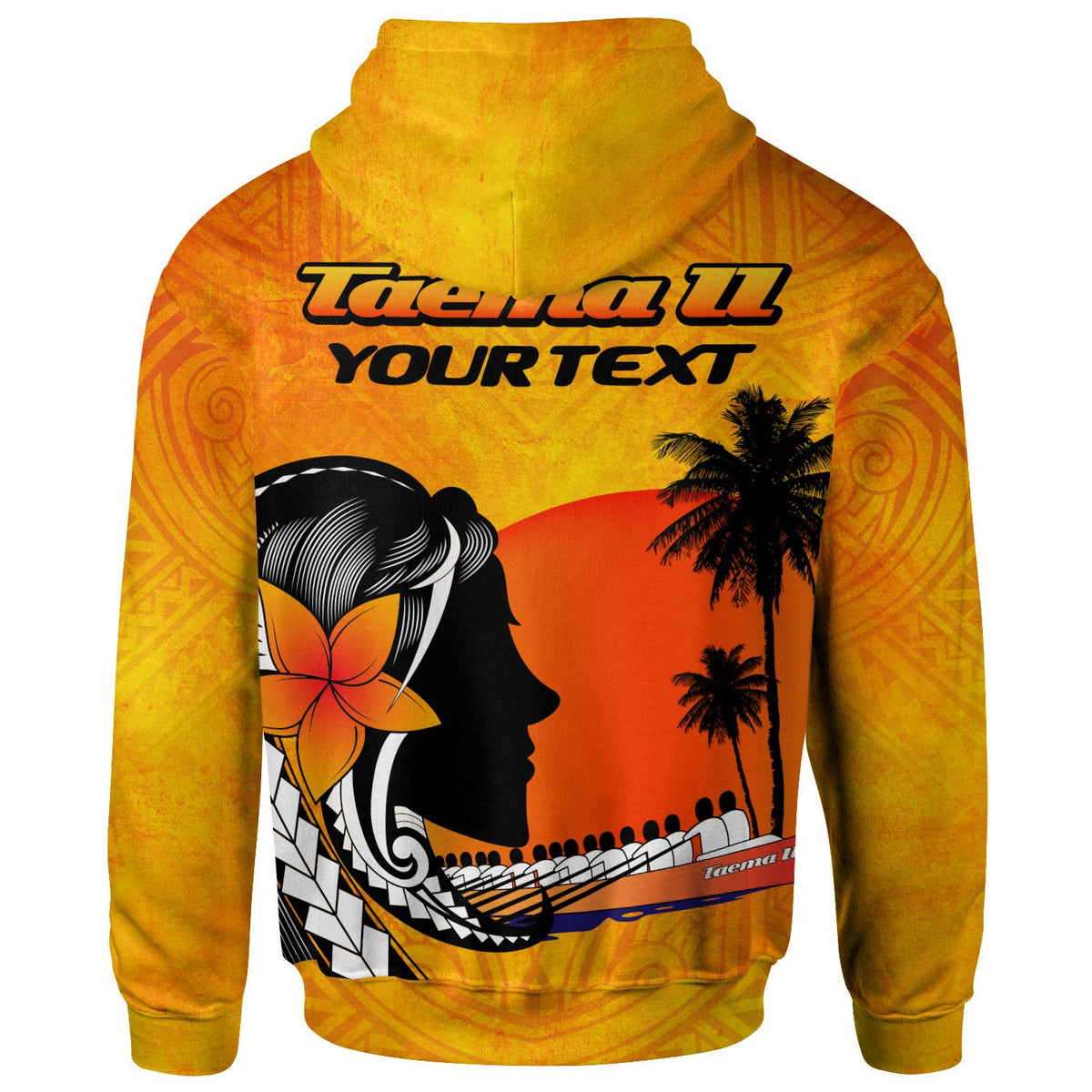 American Samoa Custom Hoodie Taema II Leone - Polynesian Pride