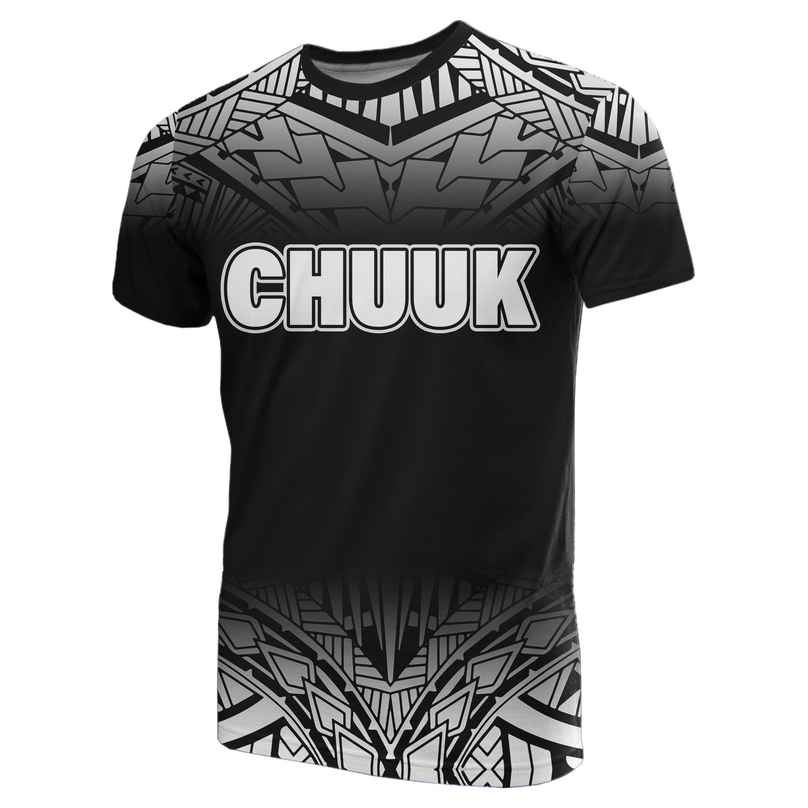 Chuuk All Over T Shirt Chuuk Polynesian Tattoo Black Fog Style Unisex Black - Polynesian Pride