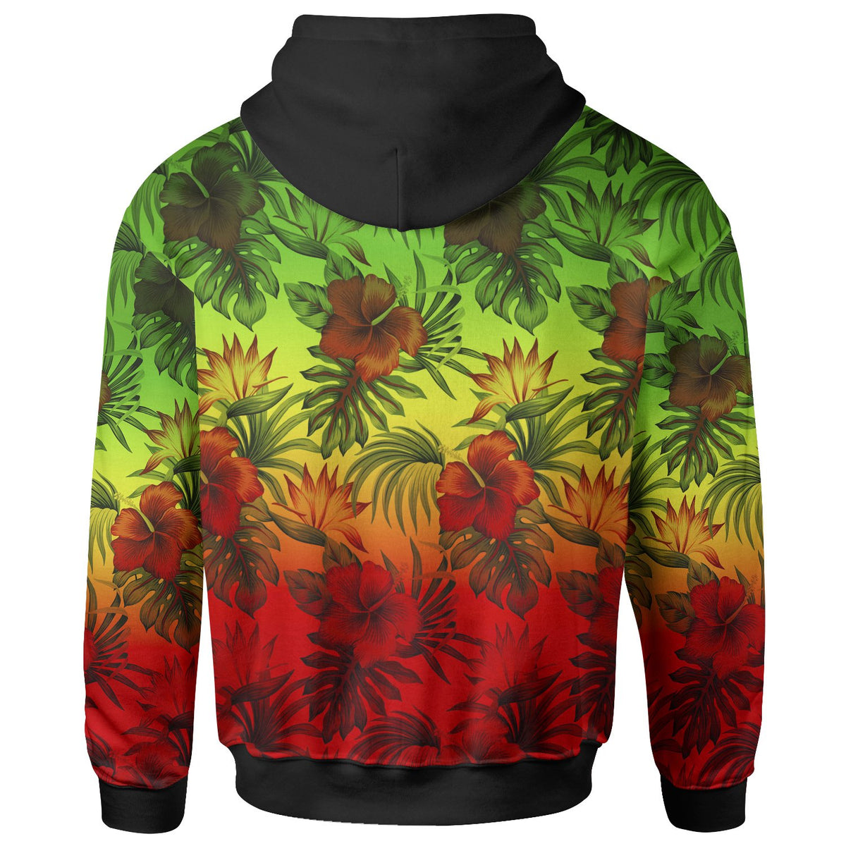 Polynesian Zip up Hoodie Reggae Hibiscus Patterns - Polynesian Pride