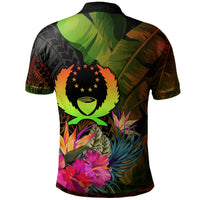 Pohnpei Polynesian Polo Hibiscus and Banana Leaves - Polynesian Pride
