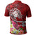 Fiji Polo Shirt Turtle Plumeria (Red) - Polynesian Pride