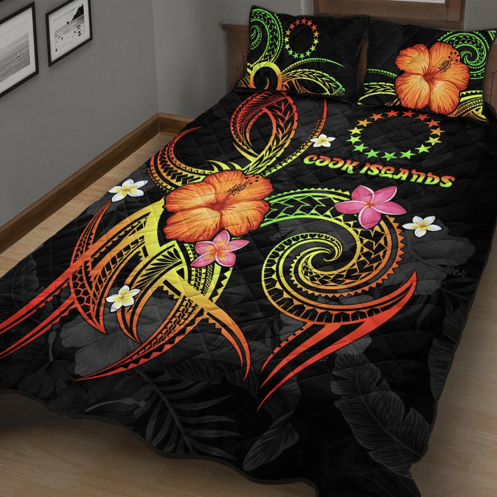 Cook Islands Polynesian Quilt Bed Set - Legend of Cook Islands (Reggae) - Polynesian Pride