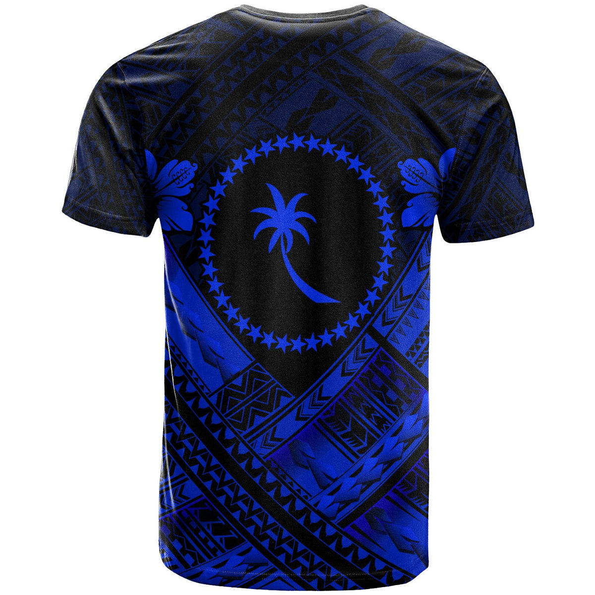 Chuuk Polynesian T Shirt Chuuk Blue Seal Camisole Hibiscus Style - Polynesian Pride